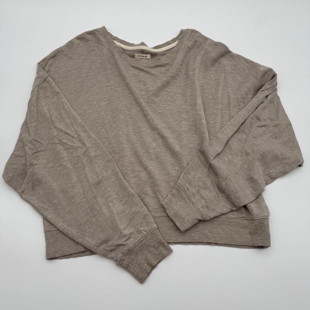 Thread & Supply That Cozy Life Oatmeal Sweatshirt Womens Large